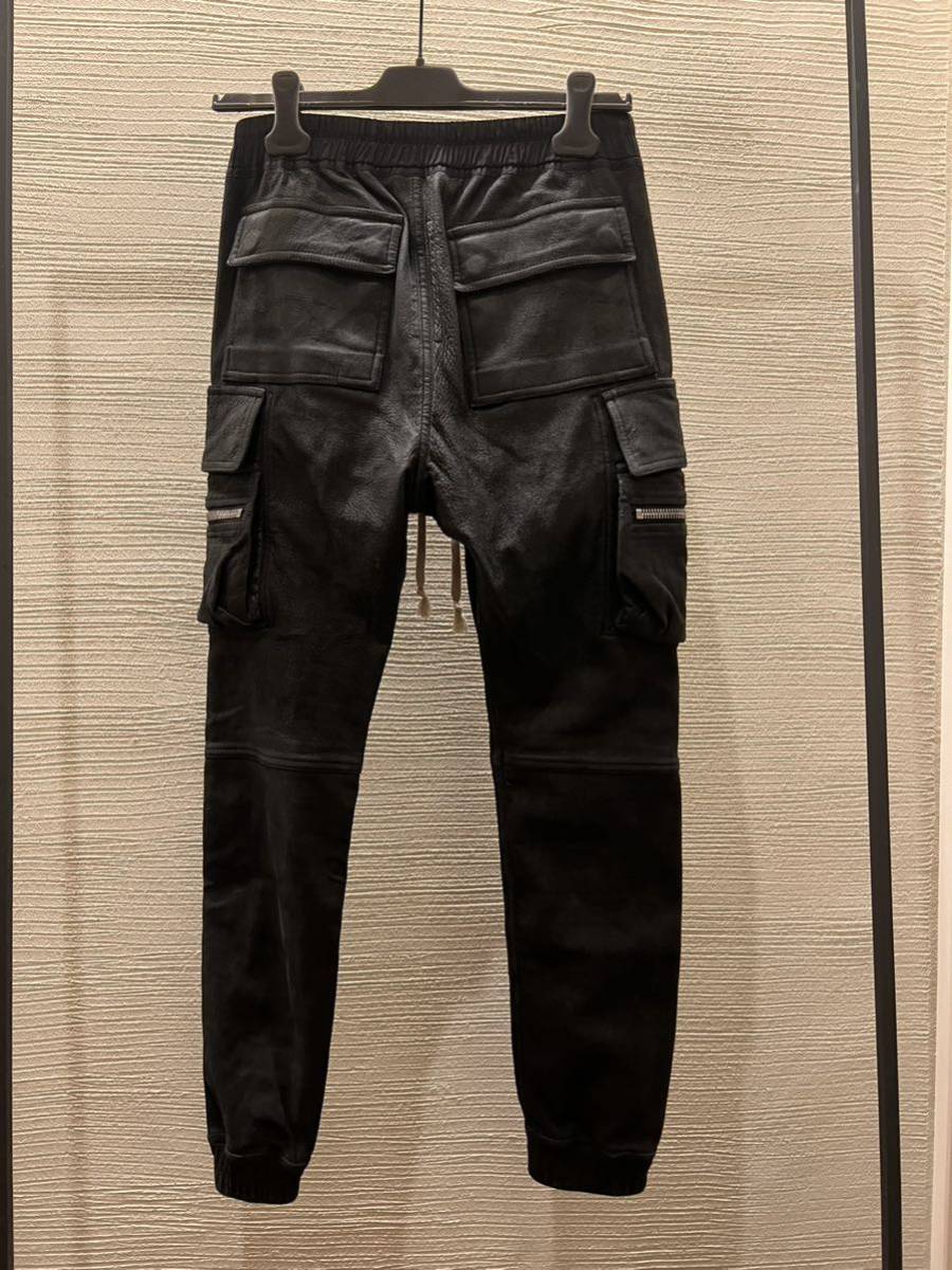 rick owens リックオウエンス カーゴジョグ　レザーパンツ　48 cargo jog pants