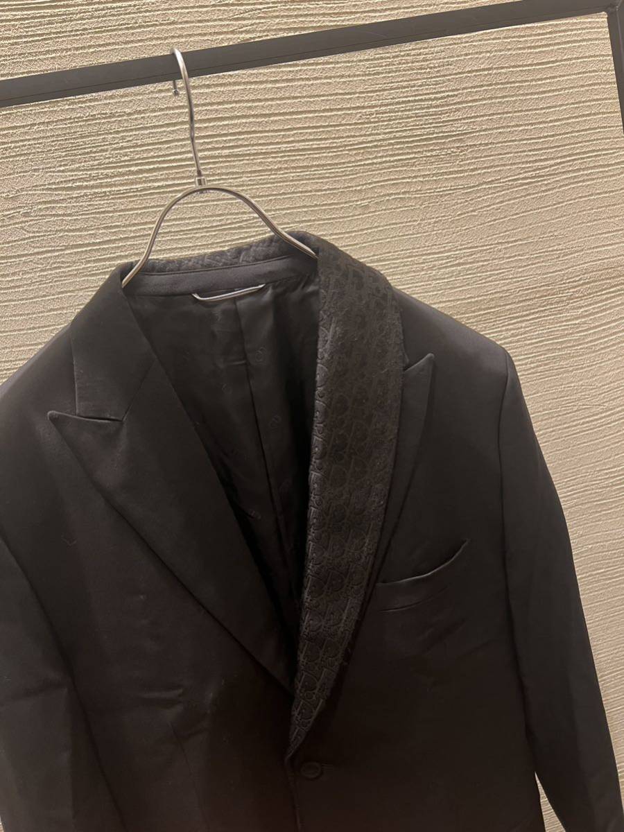 高級 DIOR ロゴ ディオール アシメ 総柄 テーラードジャケット 高級 DIOR ロゴ ディオール アシメ 総柄 テーラードジャケット