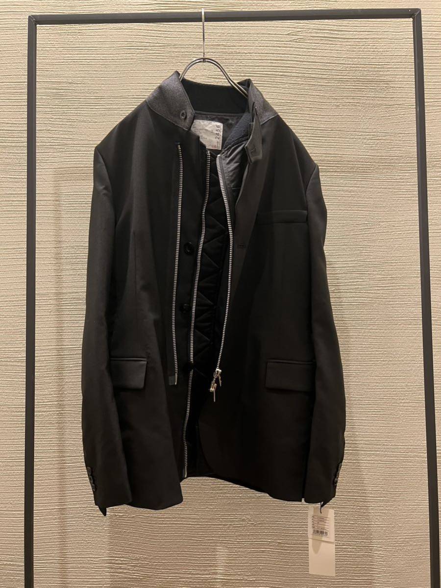 sacai サカイ 21ss Suiting x MA-1 テーラードジャケット jacket sacai サカイ 21ss Suiting x MA-1 テーラードジャケット jacket