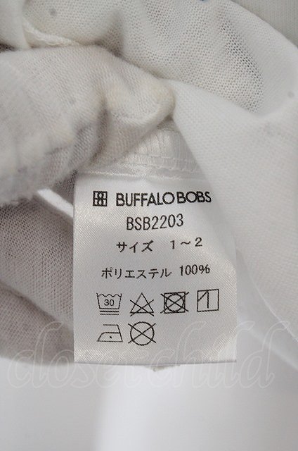 【SALE】BUFFALO BOBS Tシャツ.SENKA(センカ)Vネック /ホワイト/1～2 O-23-07-28-050-BU-ts-YM-ZT398_画像4