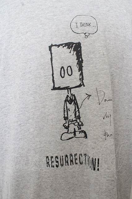 【SALE】RESURRECTION Tシャツ.I THINK,,, character raglan 3/4 sleeve Tee /ブラックｘグレー/ O-23-04-17-015-KU-ts-YM-ZT102_画像2