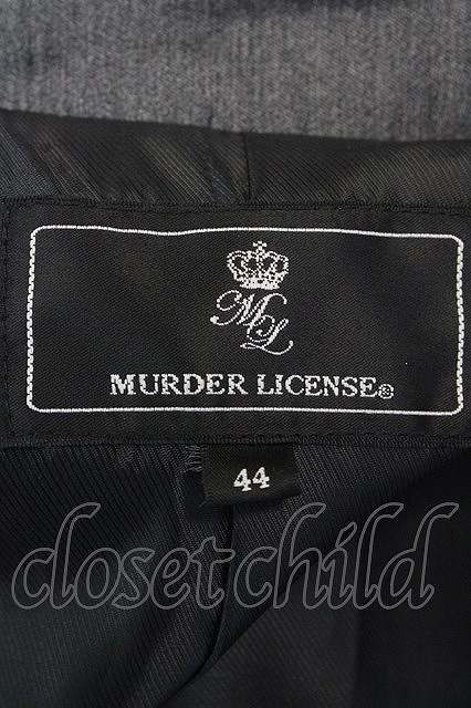 【SALE】MURDER LICENSE ジャケット.ショートテーラード /グレー/44 O-23-06-19-070-MU-ja-YM-ZT243_画像4