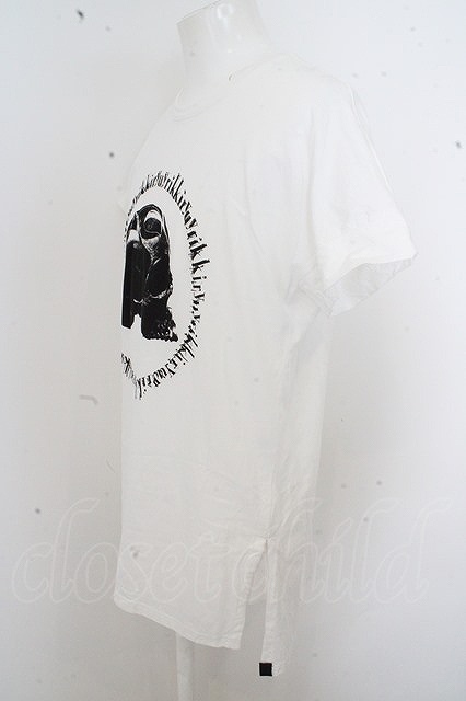 【SALE】kiryuyrik Tシャツ.DropShoulderT-Shirts Skull /ホワイト/S O-23-07-23-016-ki-ts-YM-ZT391_画像2