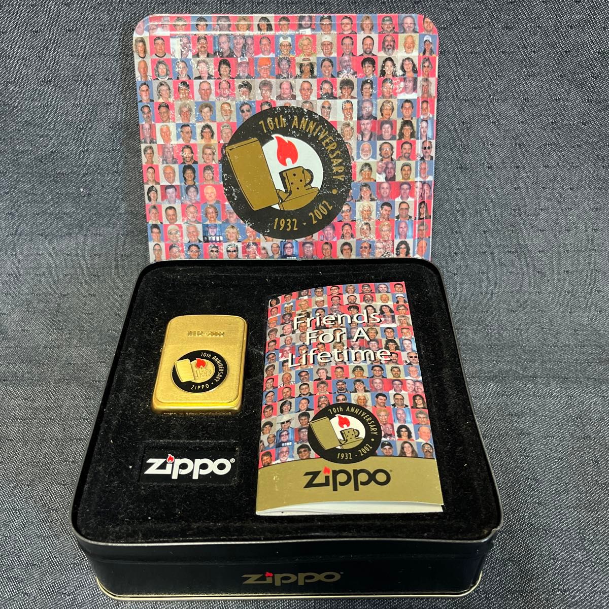 ほぼ未使用 Zippo 70th Anniversary 70周年 2002 オイルライター ほぼ未使用 Zippo 70th Anniversary 70周年 2002 オイルライター