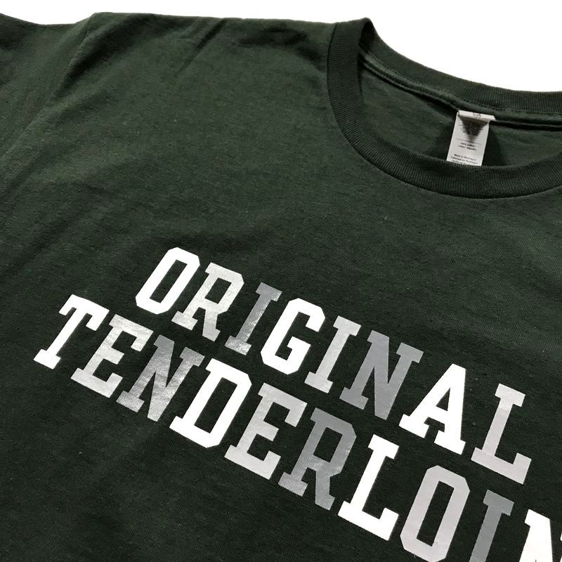 【美品】23SS TENDERLOIN テンダーロイン 渋谷店限定 TEE 2A -GREEN- ロゴ 半袖 Tシャツ グリーン size:L/限定 トップス