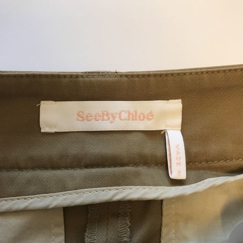 SEE BY CHLOE See by Chloe stretch cotton chinos chino pants beige size:34/ pants bottoms slacks Chloe CHLOE