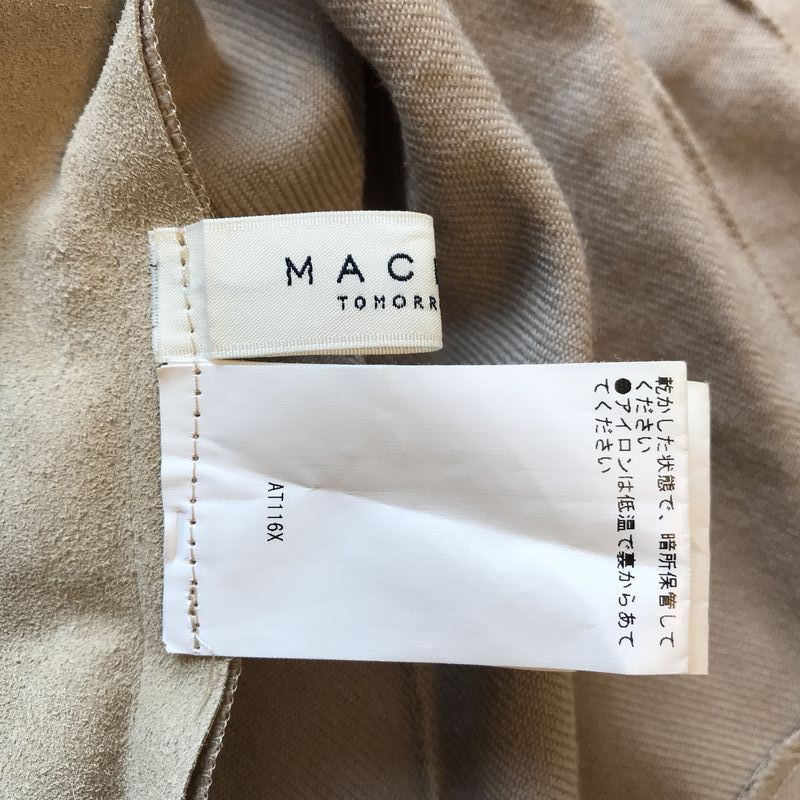 定価2.5万 TOMORROWLAND MACPHEE マカフィー ウール×スエード タータンチェック ラップスカート 巻き スカート size:34/トゥモローランド_画像4