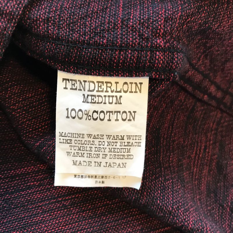 TENDERLOIN テンダーロイン T-MEXICAN SHT メキシカンシャツ オープンカラーシャツ レッド系 size:M /名作 ORIGINAL 開襟 長袖シャツ_画像7