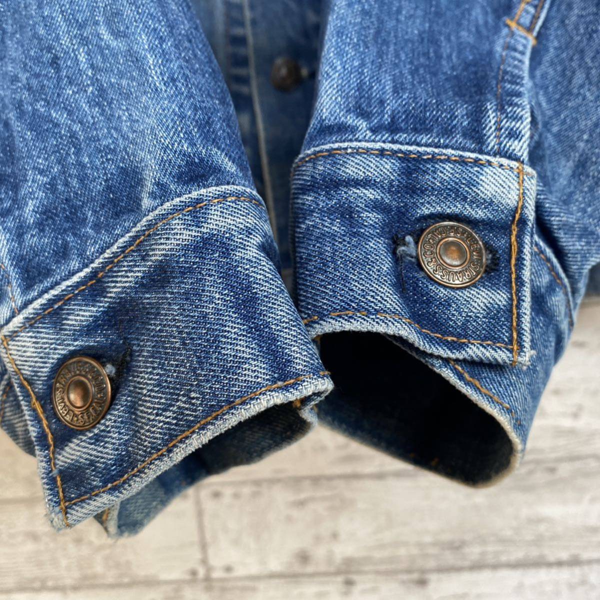 70's Levi's 名作 70505 ヴィンテージ デニムジャケット USA製 サイズ42くらい スモールe リーバイス_画像10