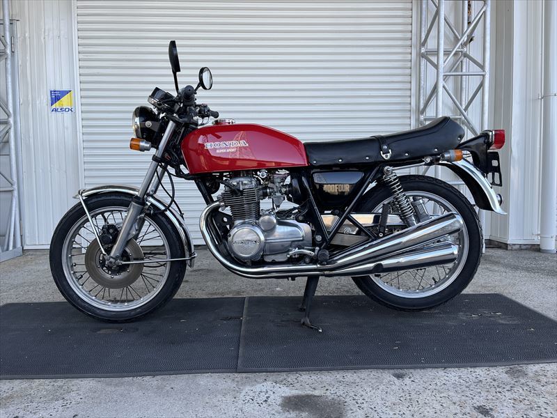 カスタムCB400F 408cc 赤黒46707 逆車/マルゾッキリアサス,CB350F純正マフラー,Hリム,アルミスイングアーム/輸入新規.国内未登録/豊橋/660Fの画像4