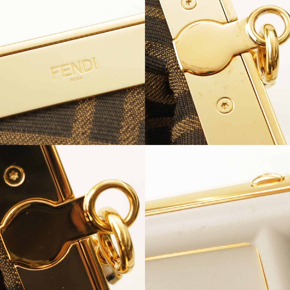 【フェンディ】Fendi　ファースト スモール 2wayショルダーバッグ クラッチバッグ 8BP129 グレー 【中古】【正規品保証】196498_画像7