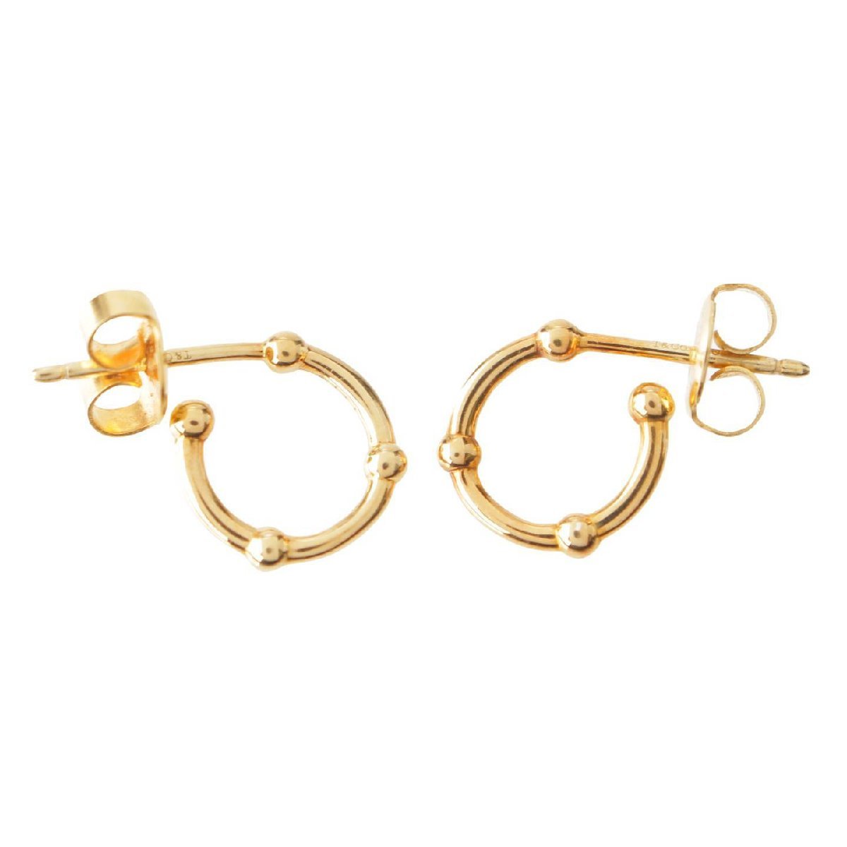 新しい到着 【ティファニー】Tiffany ボール フープピアス 【中古】【正規品保証】198610 1.7g ゴールド 750 ピアス
