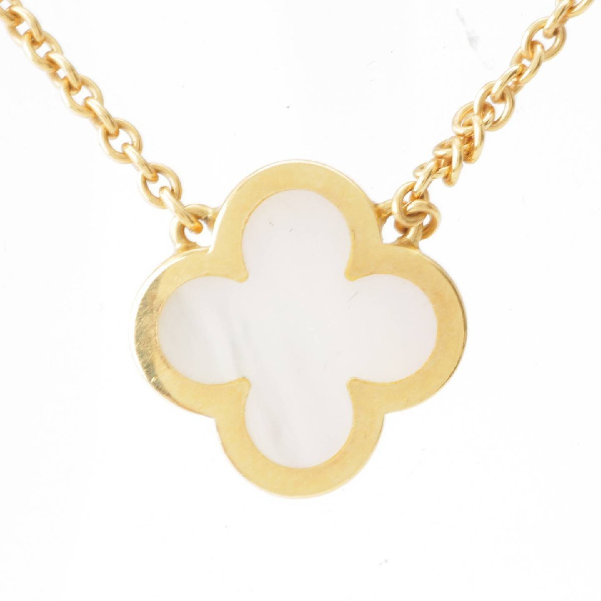 最新の激安 【ヴァンクリーフ アーペル】Van Cleef Arpels シェル ピュア アルハンブラ Au750 ネックレス イエローゴールド 9.3g 【中古】199914 その他