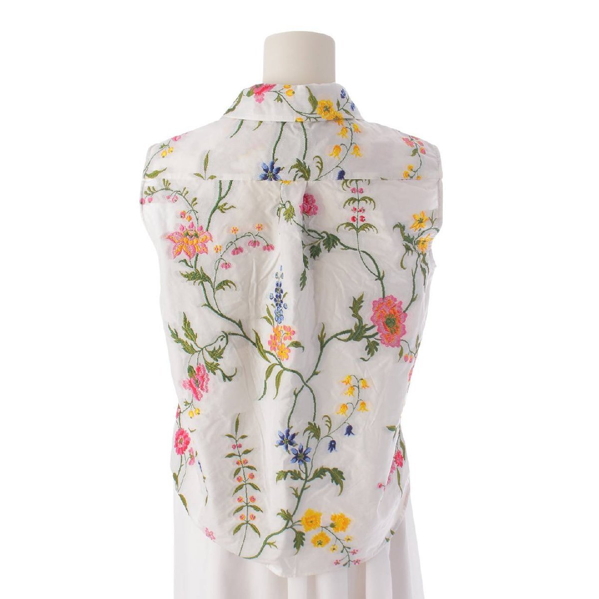 [ Christian Dior ]Christian Dior 23SS Petites Fleurs no sleeve floral print blouse shirt white 36 [ used ]199887