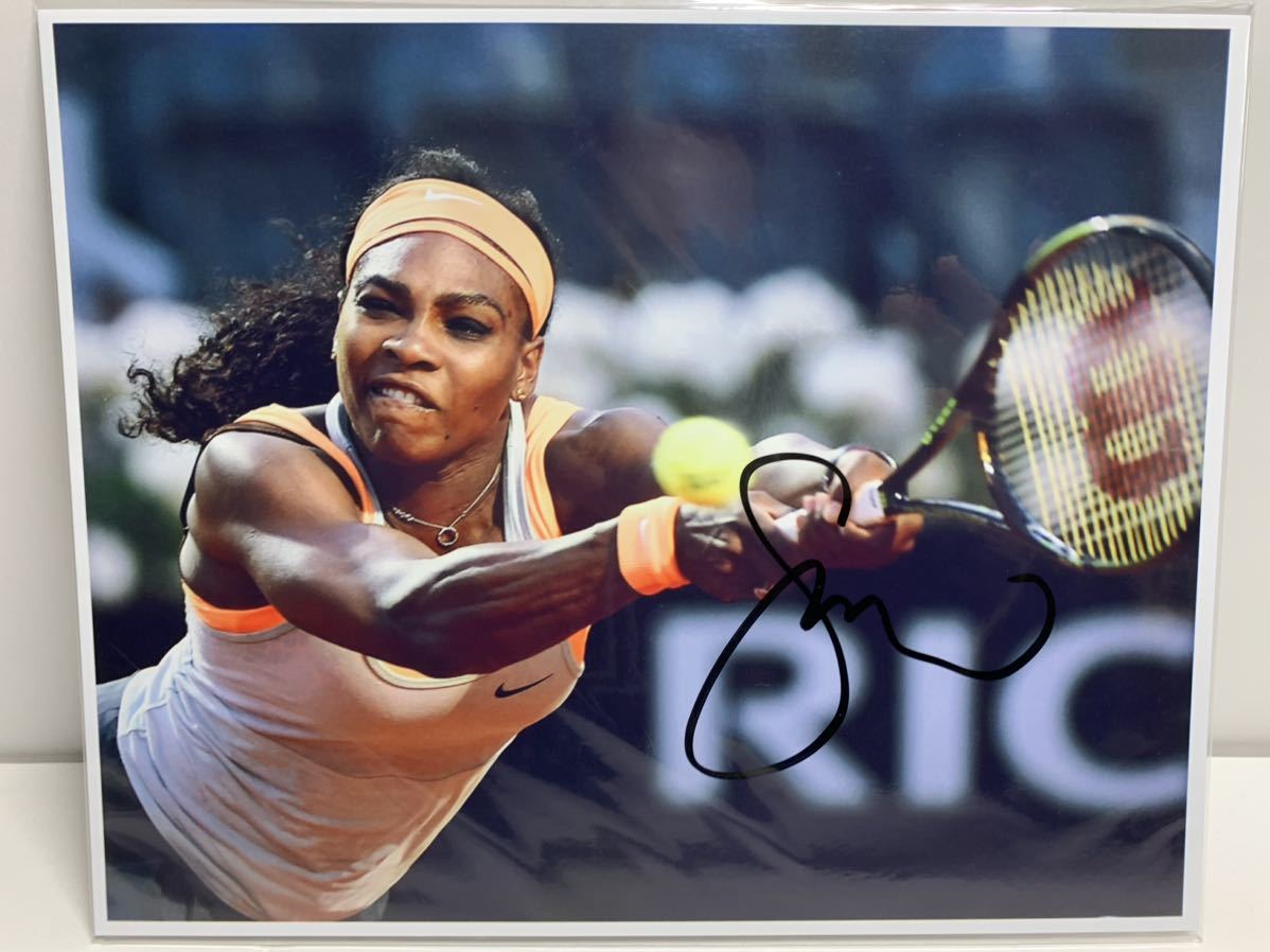 (B) セリーナ・ウィリアムズ　サイン入り写真　証明書付き　プロテニス　女子テニス　サイン　写真　現状品_画像1