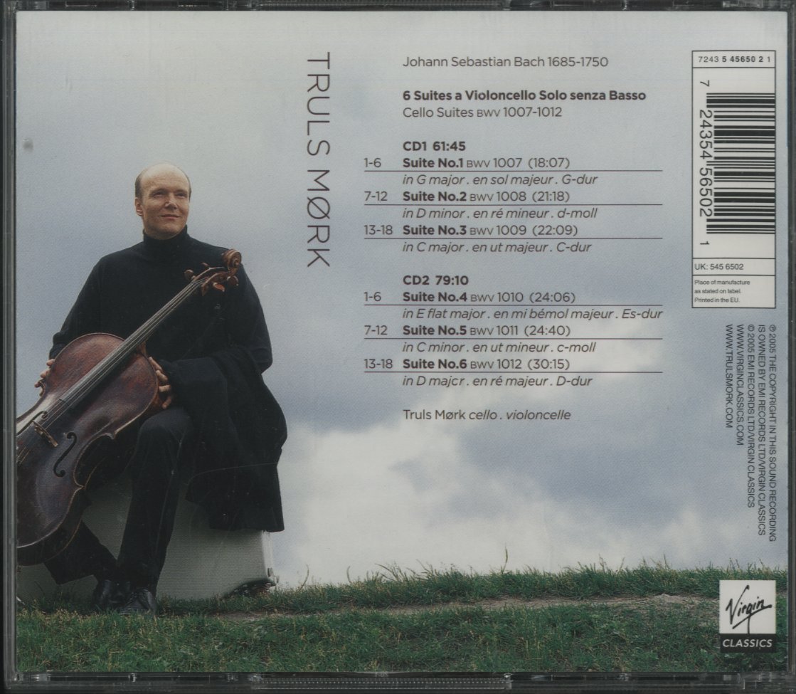 CD/2CD/ トルルス・モルク / J.S.バッハ：無伴奏チェロ組曲 / 輸入盤 2枚組 724354565021 40117_画像2