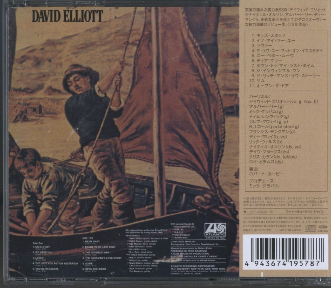 CD/ DAVID ELLIOTT / デイヴィッド・エリオット / 国内盤 帯付 WPCR-15714 31229M_画像2
