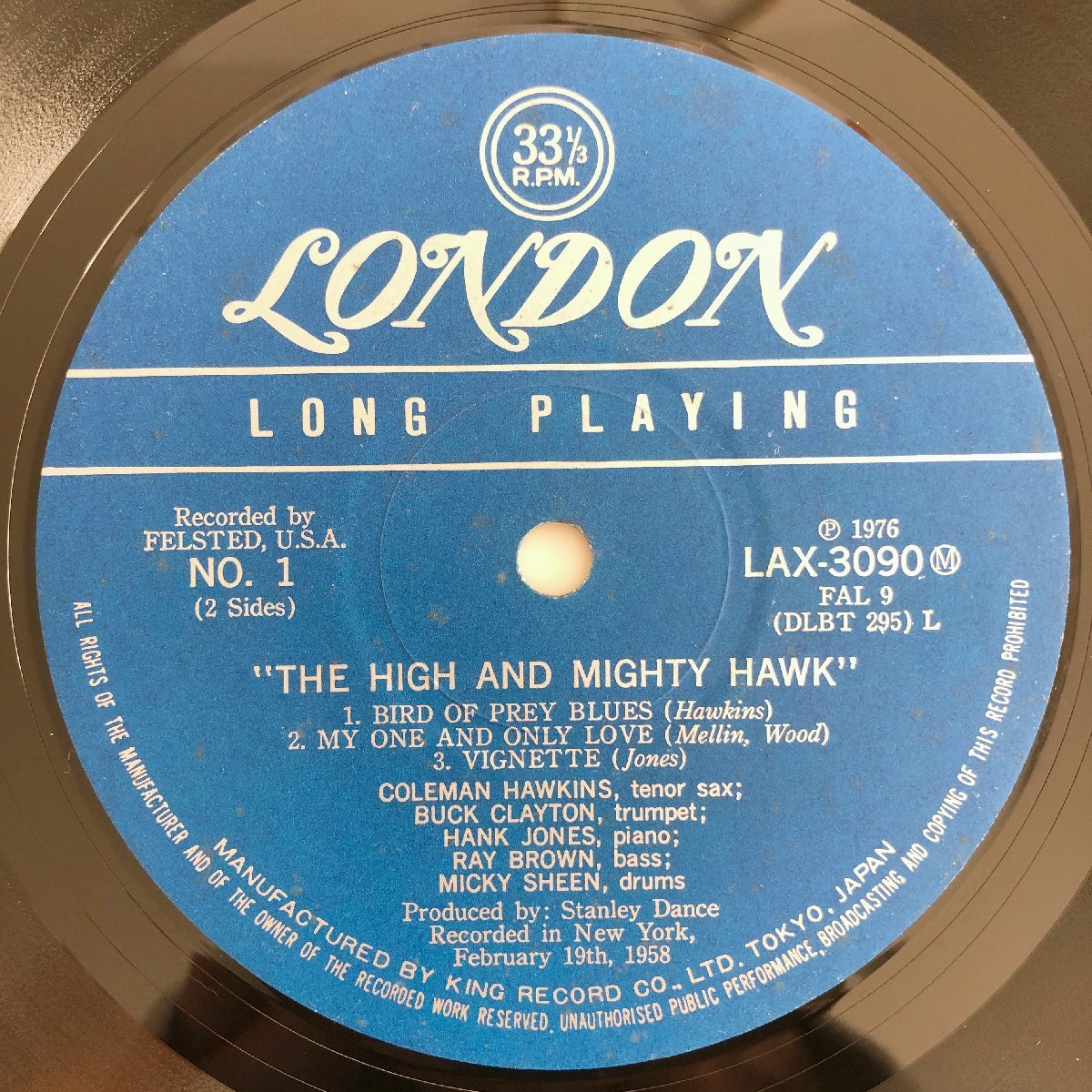 LP/ COLEMAN HAWKINS / THE HIGH AND MIGHTY HAWK / コールマン・ホーキンス / 国内盤 LONDON LAX-3090M 40104_画像4