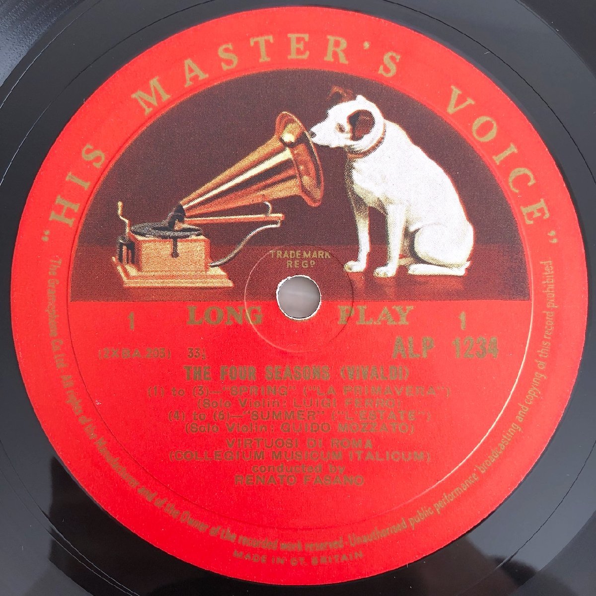 LP/ ファザーノ / ヴィヴァルディ：ヴァイオリン協奏曲集「四季」 / UK盤 赤金ラベル EMI ALP1234 40123_画像3