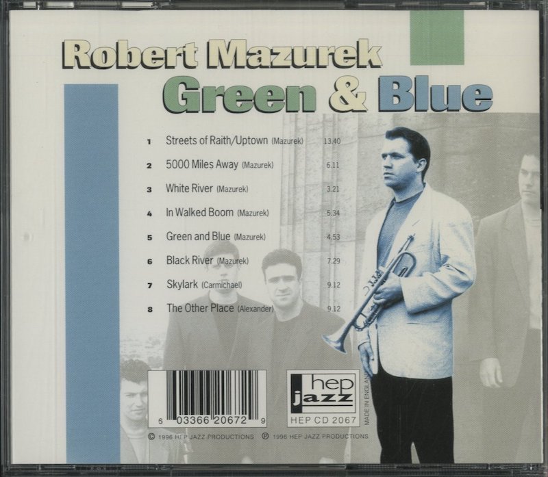 【美品】CD/ ROBERT MAZUREK WITH ERIC ALEXANDER / GREEN BLUE / 輸入盤 CD-2067 30726_画像2