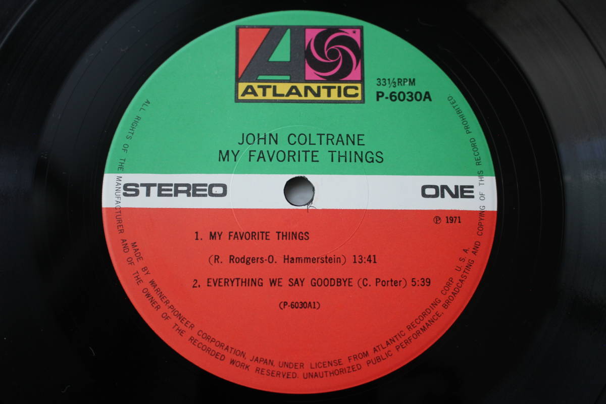 【J-142】 LP / ジョン・コルトレーン / John Coltrane My Favorite Things / P-6030A_画像4