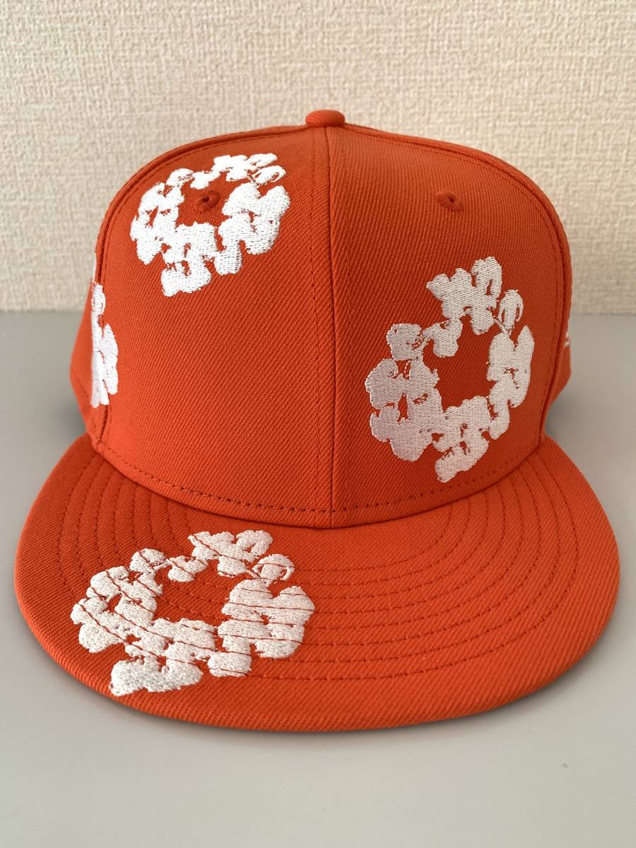 野球帽 DENIM TEARS New Era Cotton Wreath 59/50 Orange