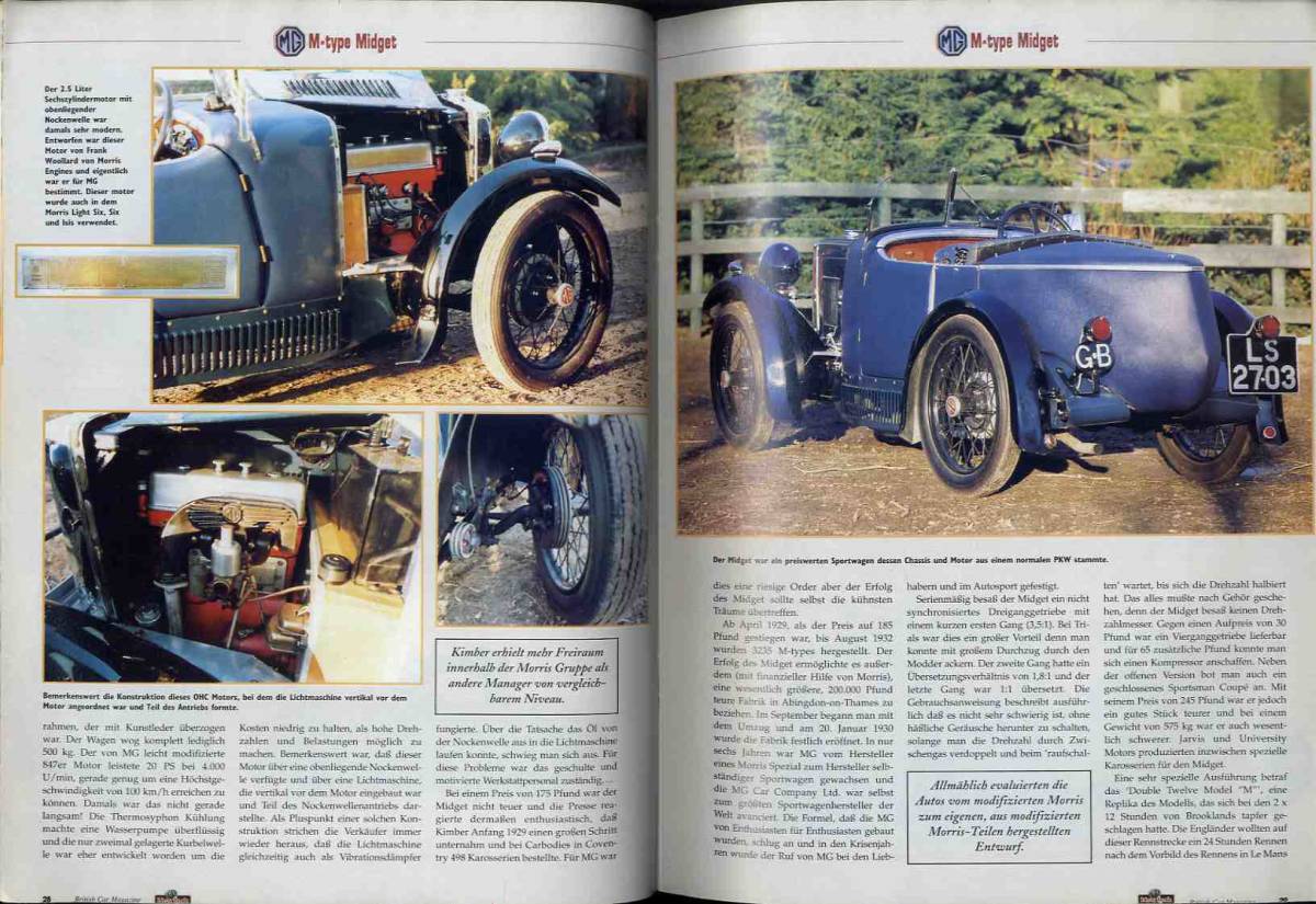 【d1123】97.4/5 British Classic Car Magazine №4/5／ローバーP5B、MG Mタイプ、モーガンサイクルカー、..._画像6