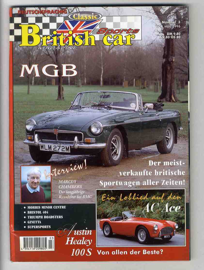 【d1120】96.3 British Classic Sports Car Magazine №3／MGB、ACエース、オースチンヒーレー100、ブリストル404、..._画像1