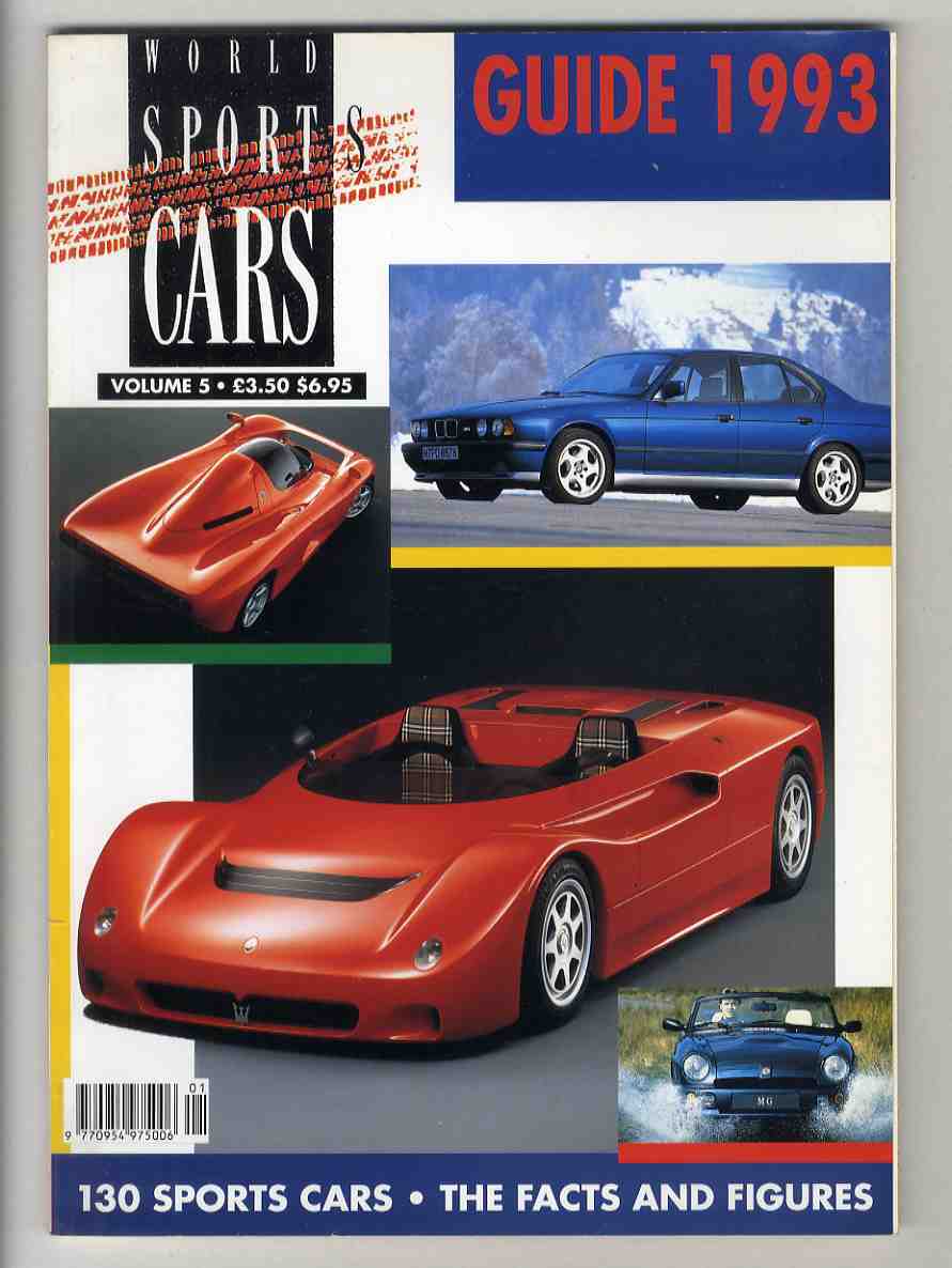 【d1157】WORLD SPORTS CARS VOLUME 5／GUIDE 1993_画像1