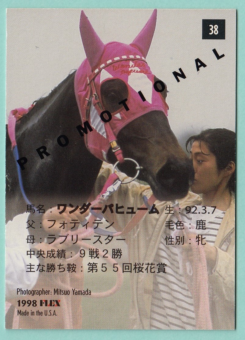 日本フレックス The Classic 1998 PROMOTION　プロモーションカード 38 ワンダーパヒューム_画像2