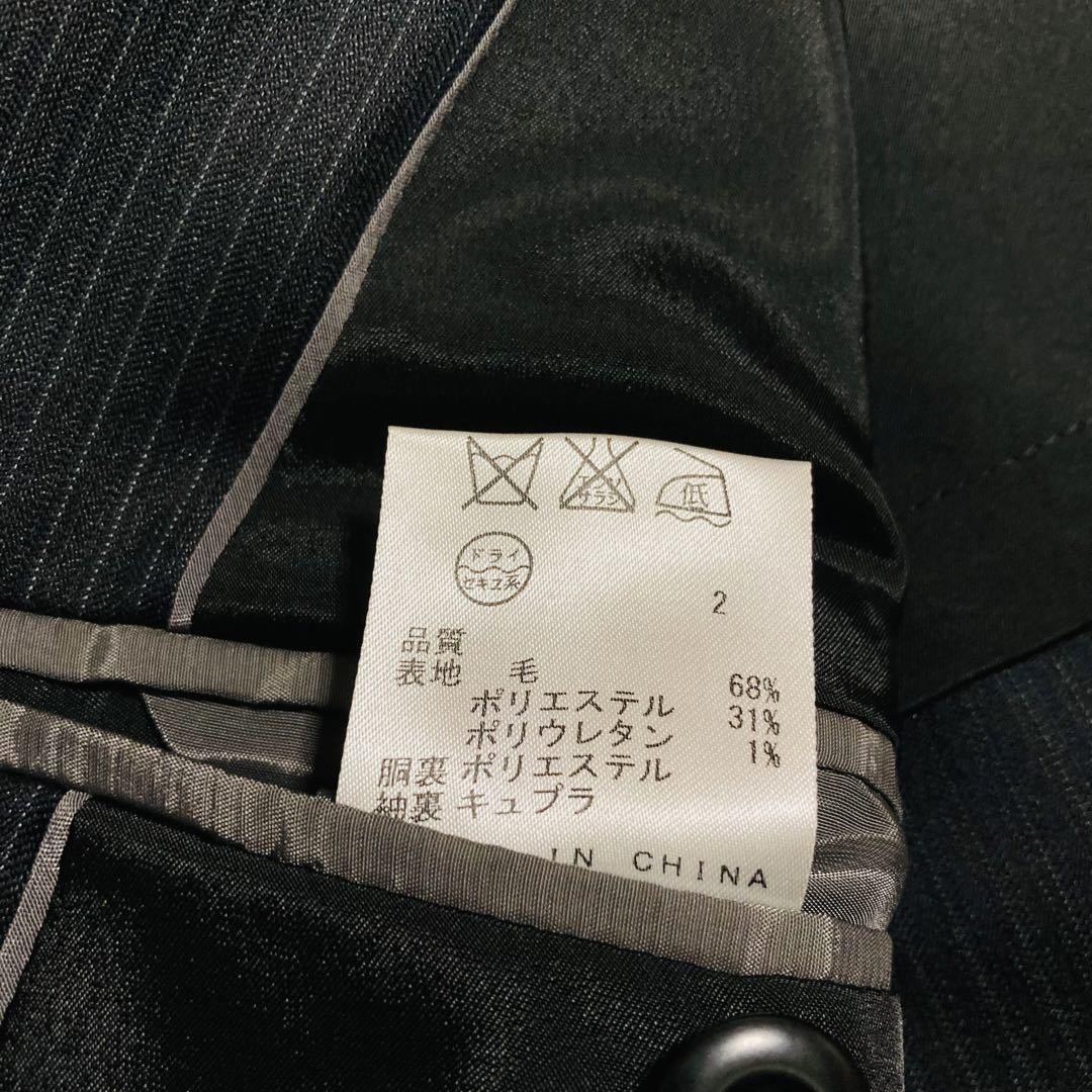 【至高の一品】Calvin Klein　セットアップ　シャドー　ストライプ　ブラック　スーツ　１円　美品　黒　コレクション　カルバンクライン_画像5