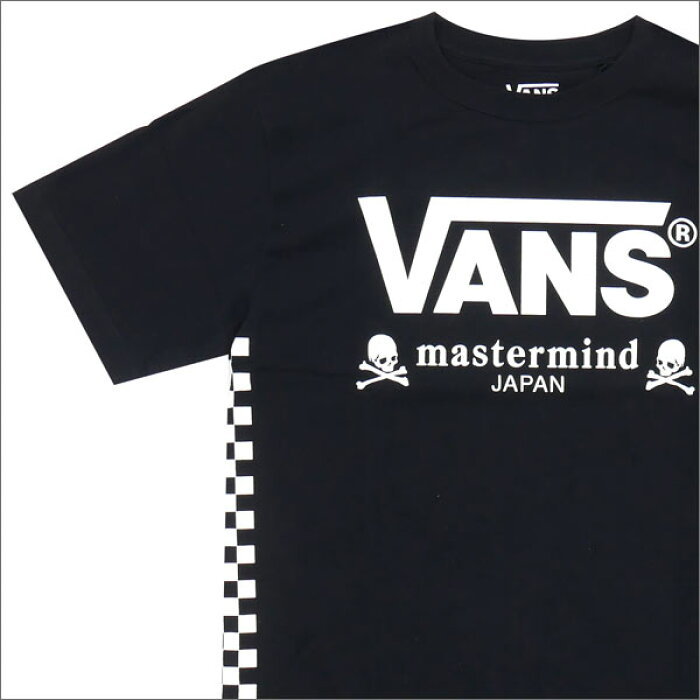 新品 未使用 国内正規品 ◆ VANS S/S TシャツMaster Mind Japan 黒x白スカルロゴ Mサイズ ◆_画像1