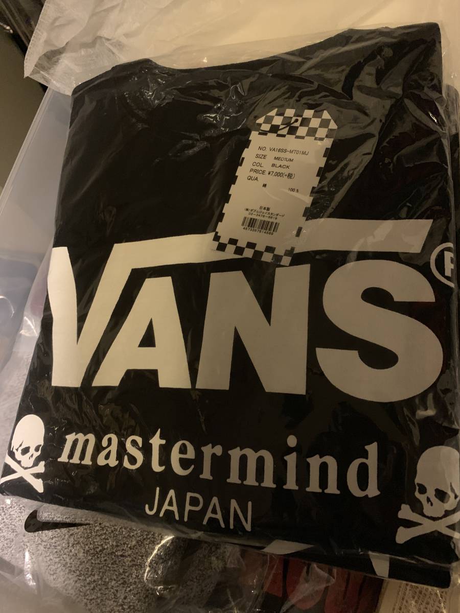 新品 未使用 国内正規品 ◆ VANS S/S TシャツMaster Mind Japan 黒x白スカルロゴ Mサイズ ◆_画像10