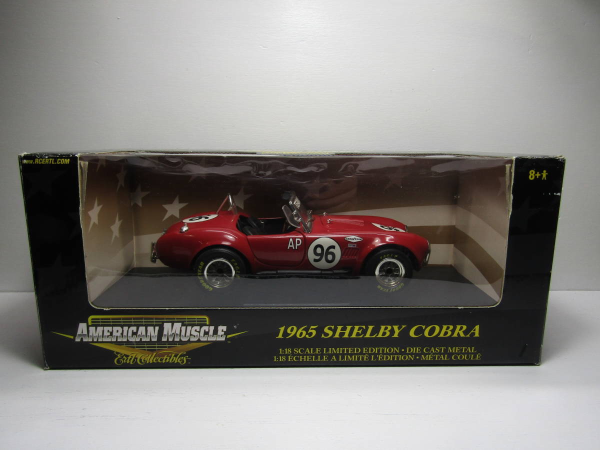 SHELBY COBRA 1/18she ruby Cobra 427 S/C CARROLL SHELBY V8 american muscle #96 AP 1965 Ertl ERTL USA American Muscle