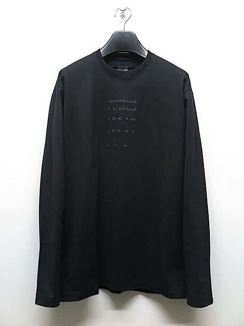 SALE30%OFF/The Viridi-anne・ザ ヴィリディアン/COTTON JERSEY EMBROIDERED L/S T-SHIRT/BLACK・3