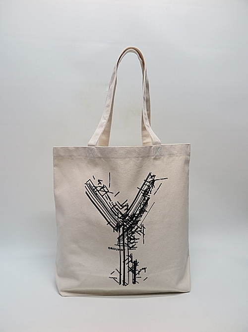 Ground Y・グラウンドワイ/Cotton canvas LOGO TOTE BAG/OFF WHITE_画像3