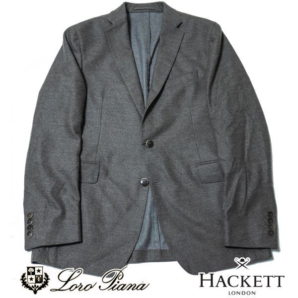 ☆☆ HL104/42R 新品9.4万 秋冬 HACKETT LONDON ハケットロンドン ロロピアーナ/スイートフェルト アンコンジャケット 本切羽 広見返し_画像1