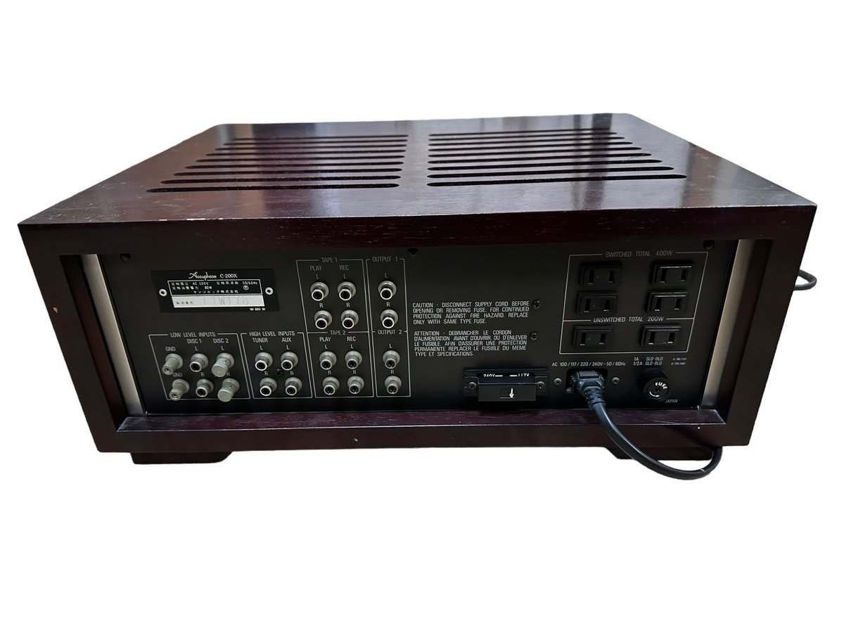 Accuphase アキュフェーズ プリアンプ コントロールアンプ C-200X プリアンプファイヤー 音楽 音響 オーディオ機器 本体 高性能 ケーブル付_画像6