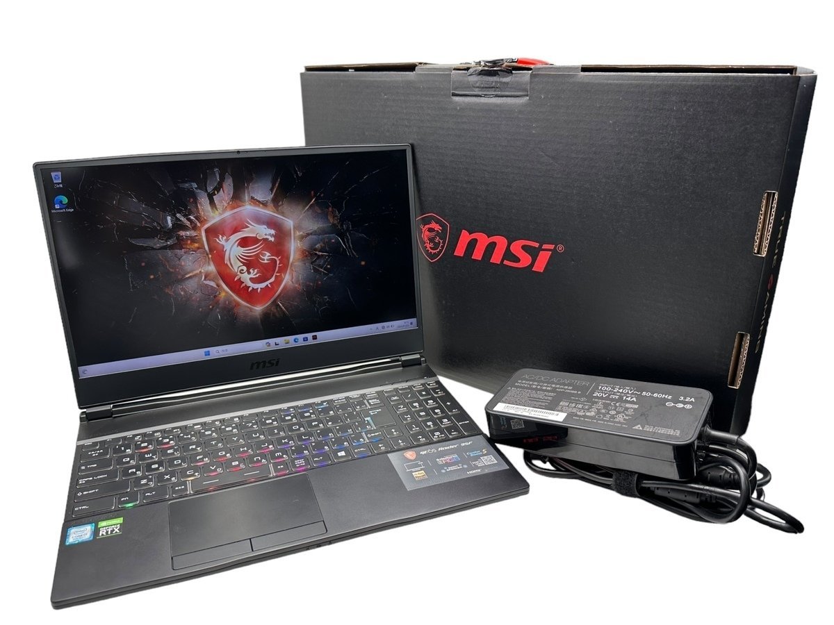 極美品 MSI エムエスアイ GE65 Raider 9SF-023JP ゲーミングノートパソコン PC Intel Core i7-9750H 32GB Windows 11 Pro 本体 ゲーム_画像1