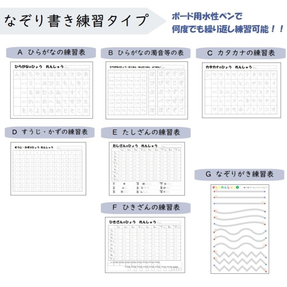 【ひらがなの五十音表・あいうえお表】書き順付で覚えやい！お風呂でも学べるポスター