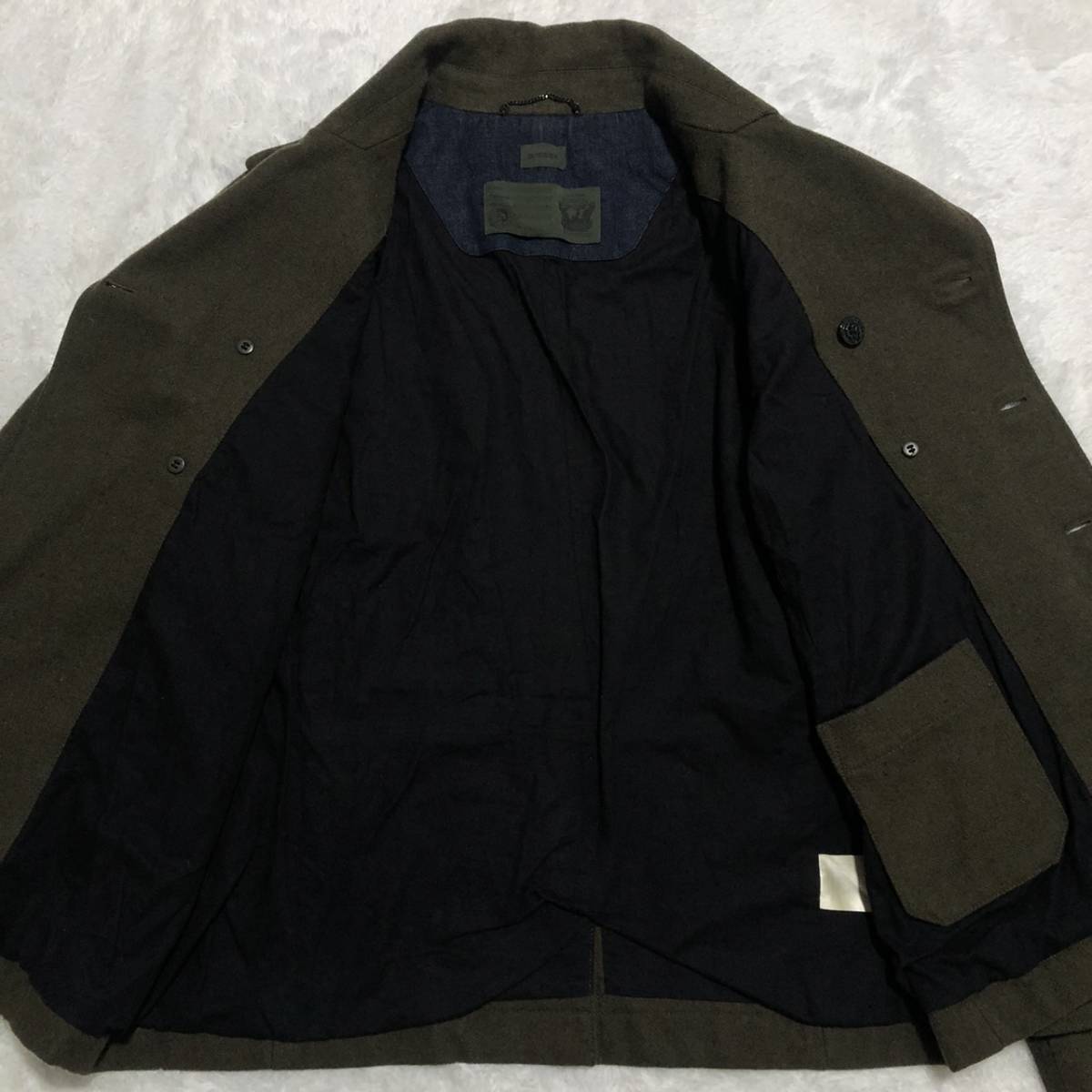 DIESEL ディーゼル ピーコート メルトンウール カーキ XL DIESEL ディーゼル ピーコート メルトンウール カーキ XL