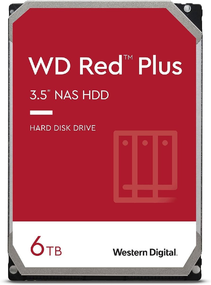 WesternDigital ウエスタンデジタル WD Red Plus 3.5インチ内蔵HDD ハードディスク 6TB CMR SATA 5400rpm キャッシュ256MB WD60EFPX 保証有