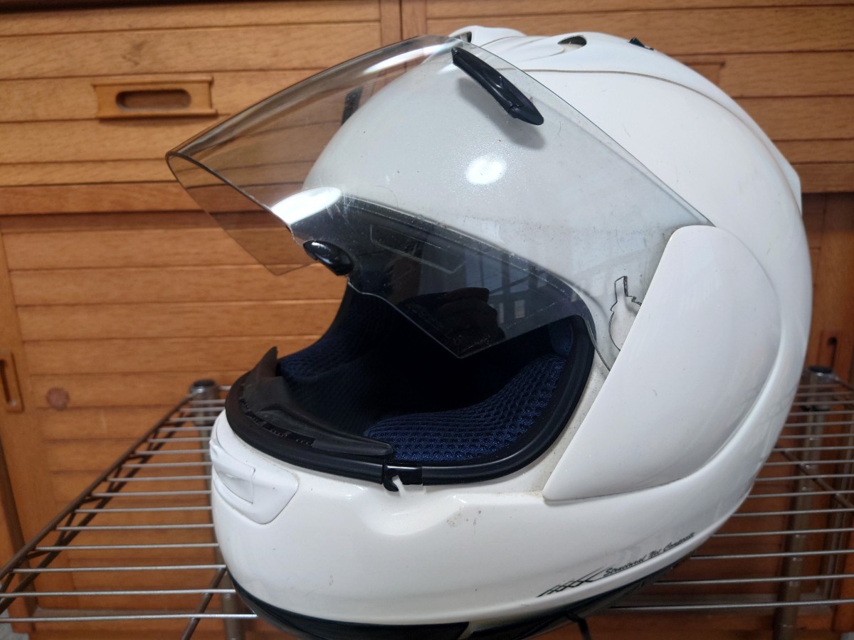 バイクヘルメット 　RX-7 RRIV　中古品　54 58CM パールホワイト　白_画像3