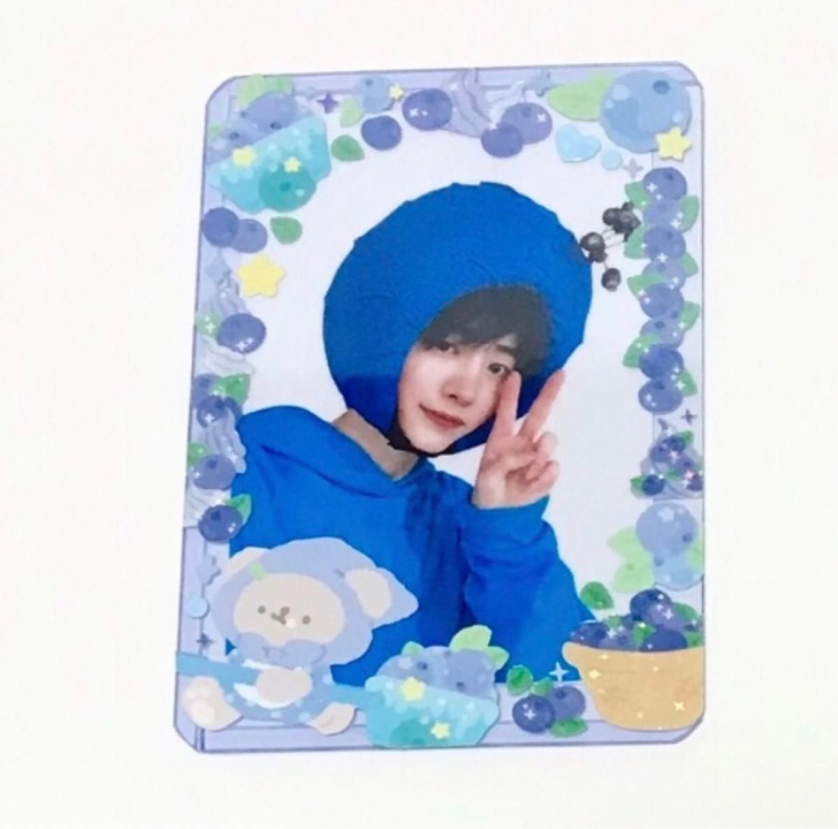 【SALE！5色セット】B8 硬質カードケース トレカケース 韓国作家 シールデコ フルーツセット