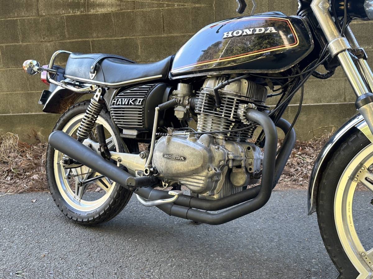 ホーク CB400T 角タンク カスタム 5速キック付き 実働 車体 新品 ホーク CB400T 角タンク カスタム 5速キック付き 実働 車体 新品