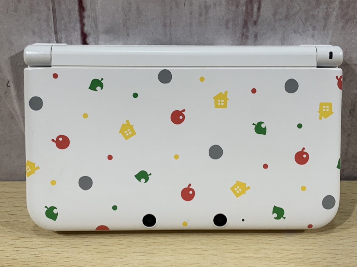 Nintendo 3DS LL　とびだせどうぶつの森仕様　本体　生産終了　初期化済み　充電コード付き　ゲーム　任天堂　12823C_画像2