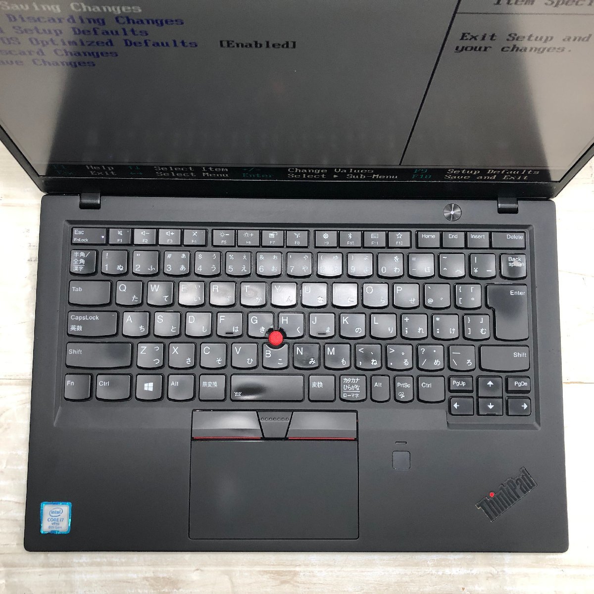 Lenovo ThinkPad X1 Carbon 20KG-S7XP1Q Core i7 8650U 1.90GHz/16GB/なし 〔B0512〕_画像3