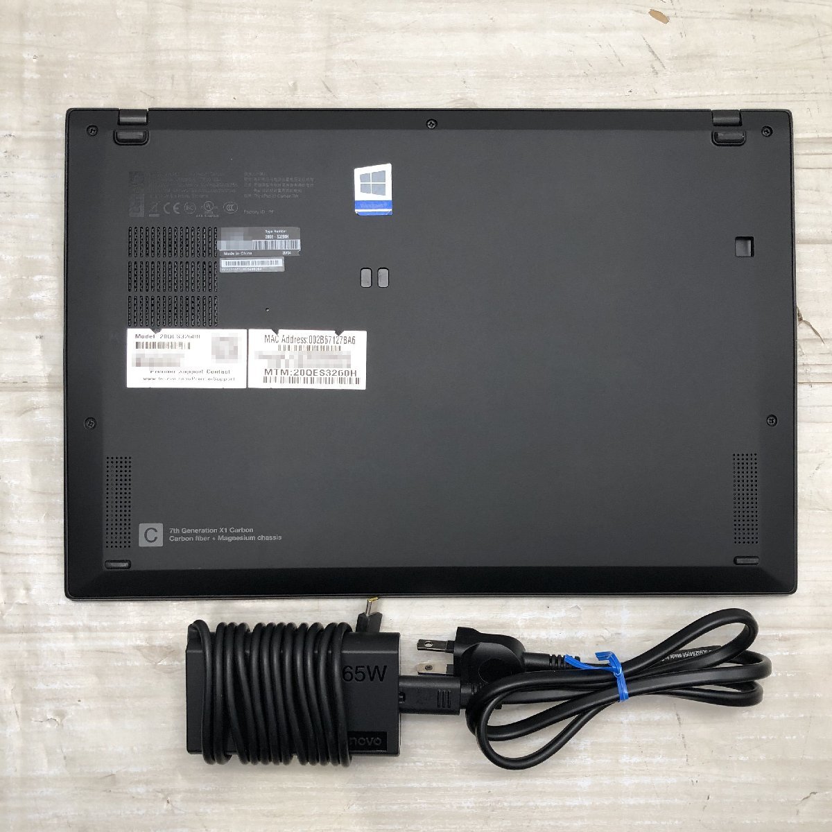 Lenovo ThinkPad X1 Carbon 20QE-S3260H Core i7 8665U 1.90GHz/16GB/512GB(NVMe) 〔A0332〕_画像10
