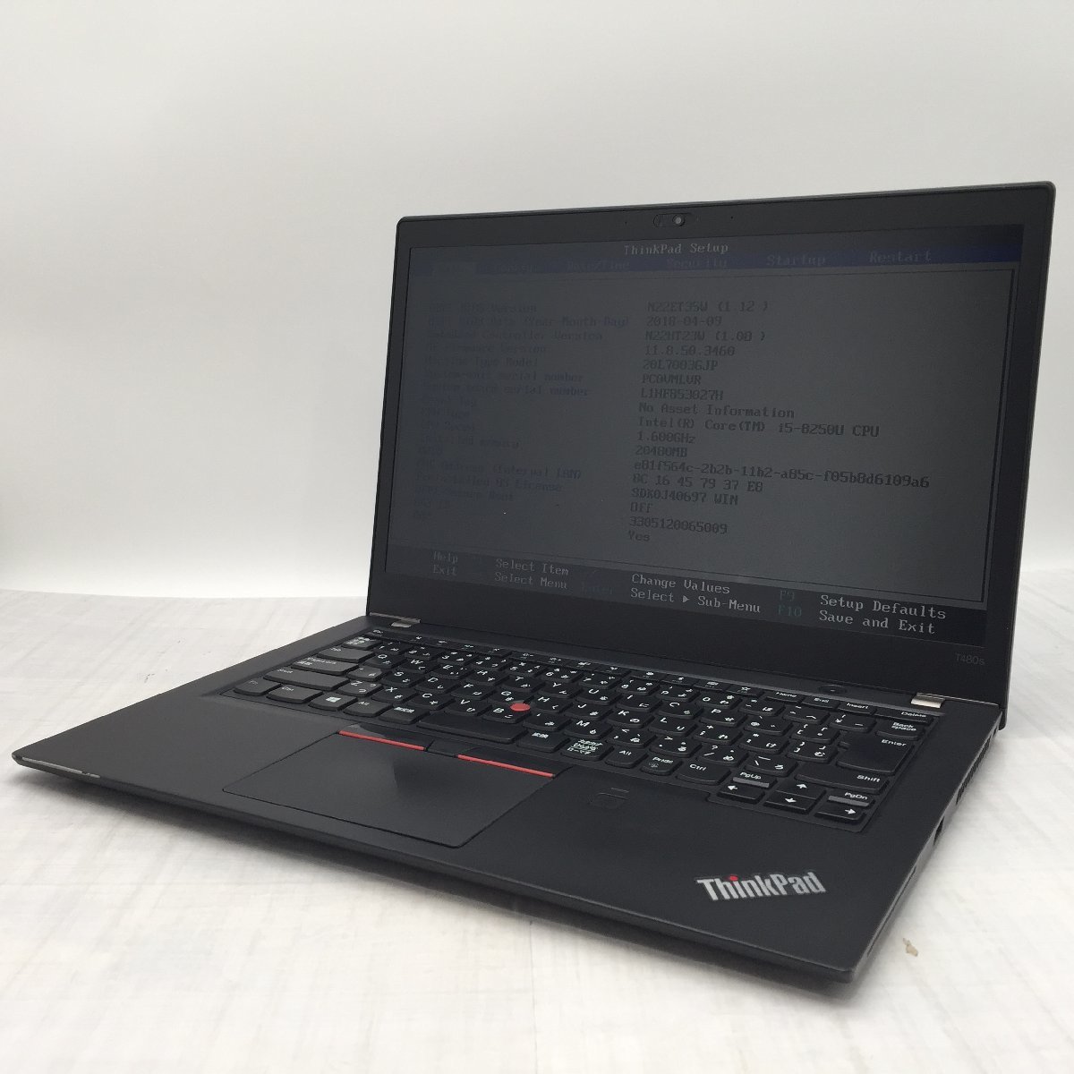 Lenovo ThinkPad T480s 20L7-003GJP Core i5 8250U 1.60GHz/20GB/256GB(NVMe) 〔B0519〕_画像1