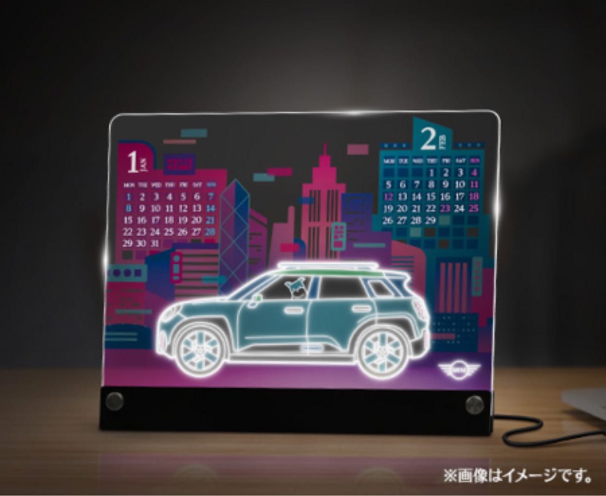 MINI BMW 2024  カレンダー　LEDライト　新品　非売品　週末値下げ